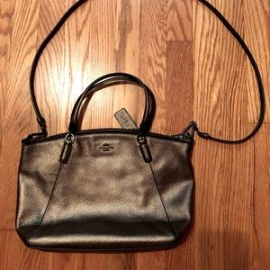 COACH Kelsey Crossbody Satchel. Metallic Bronze. GOOD USED CONDITION